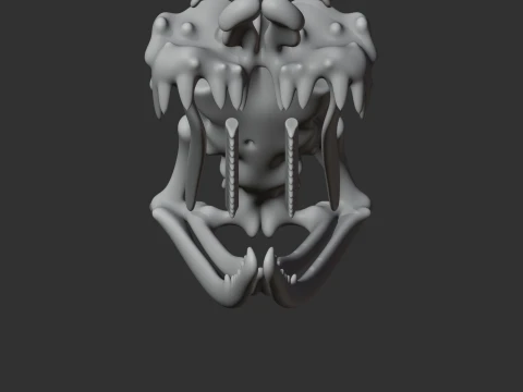 Egyptian Cobra Skull 3D Model