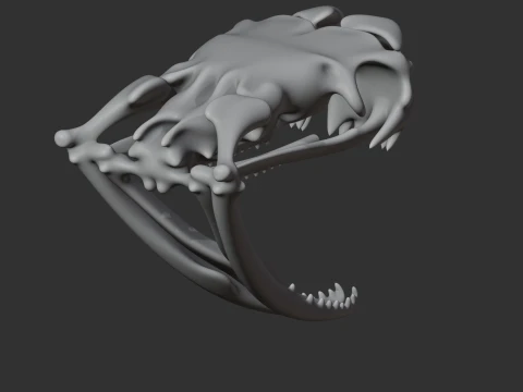 Egyptian Cobra Skull 3D Model