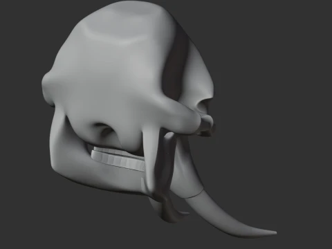 Elephant Skull 3D Model