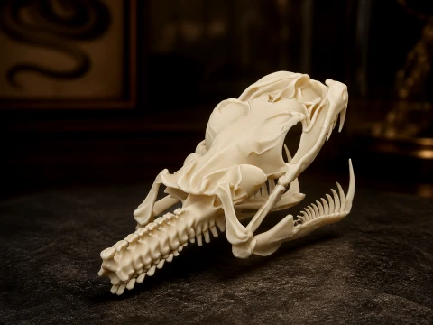 Emerald Tree Boa Skull 3Dモデル