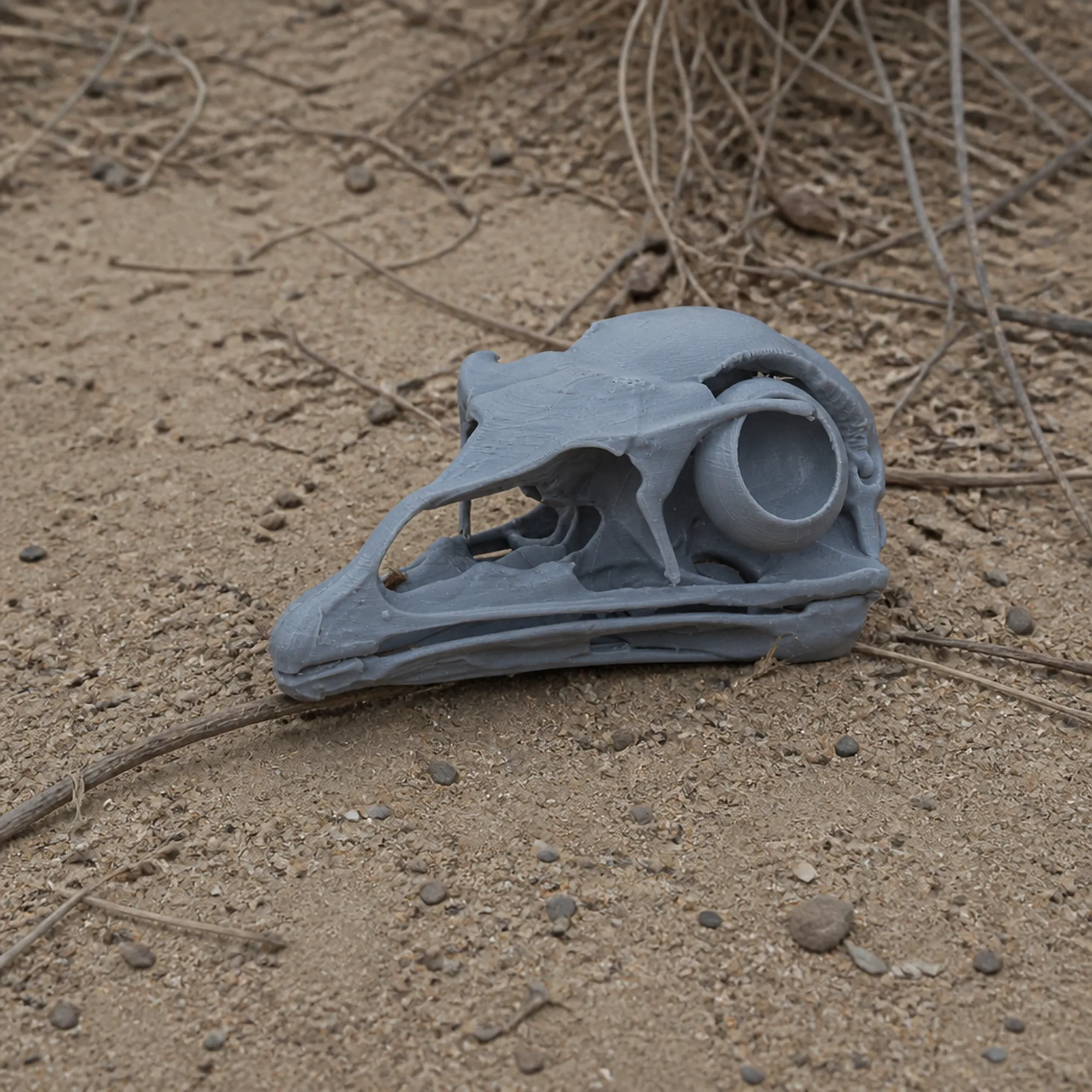 Emu Skull 3D Model .c4d .max .obj .3ds .fbx .stl .blend 