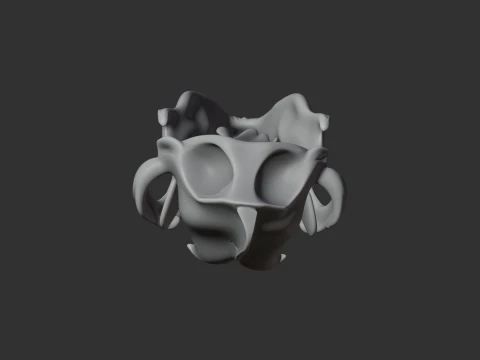 Eurasian Wolf Skull 3D Model