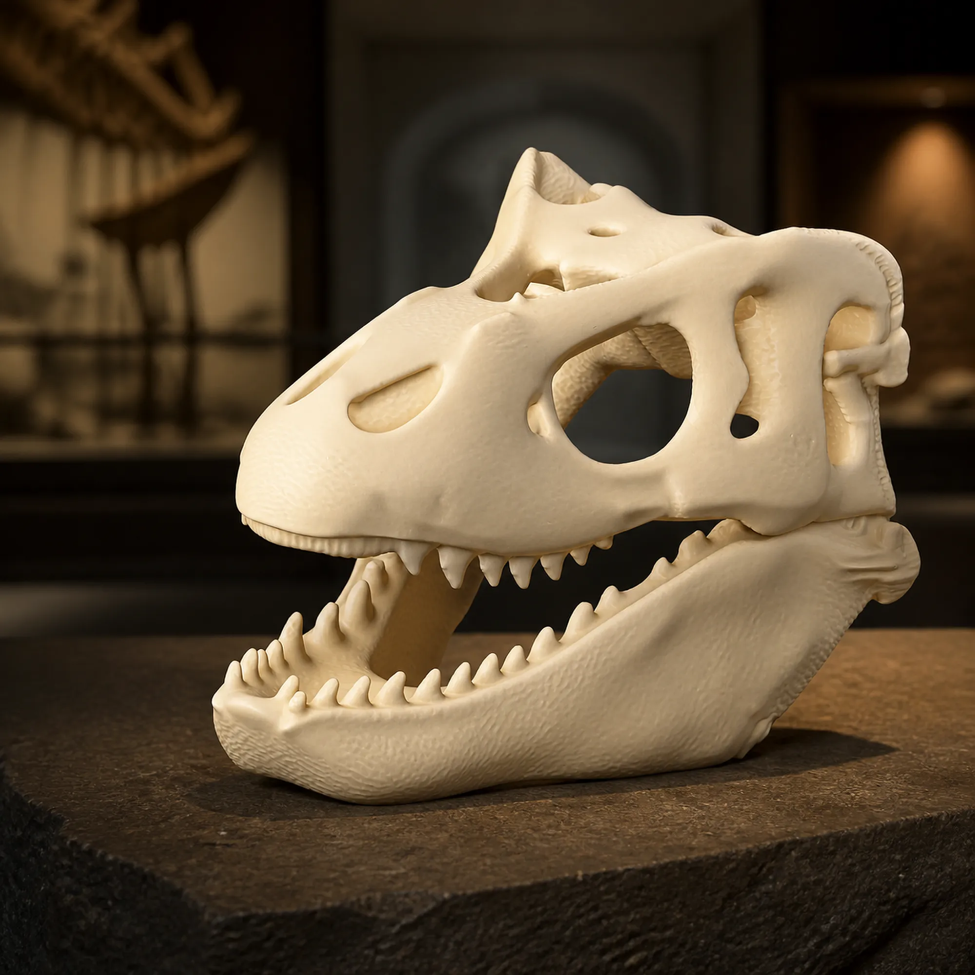 Gongxianosaurus fossil Skull 3D Model .c4d .max .obj .3ds .fbx .stl .blend 