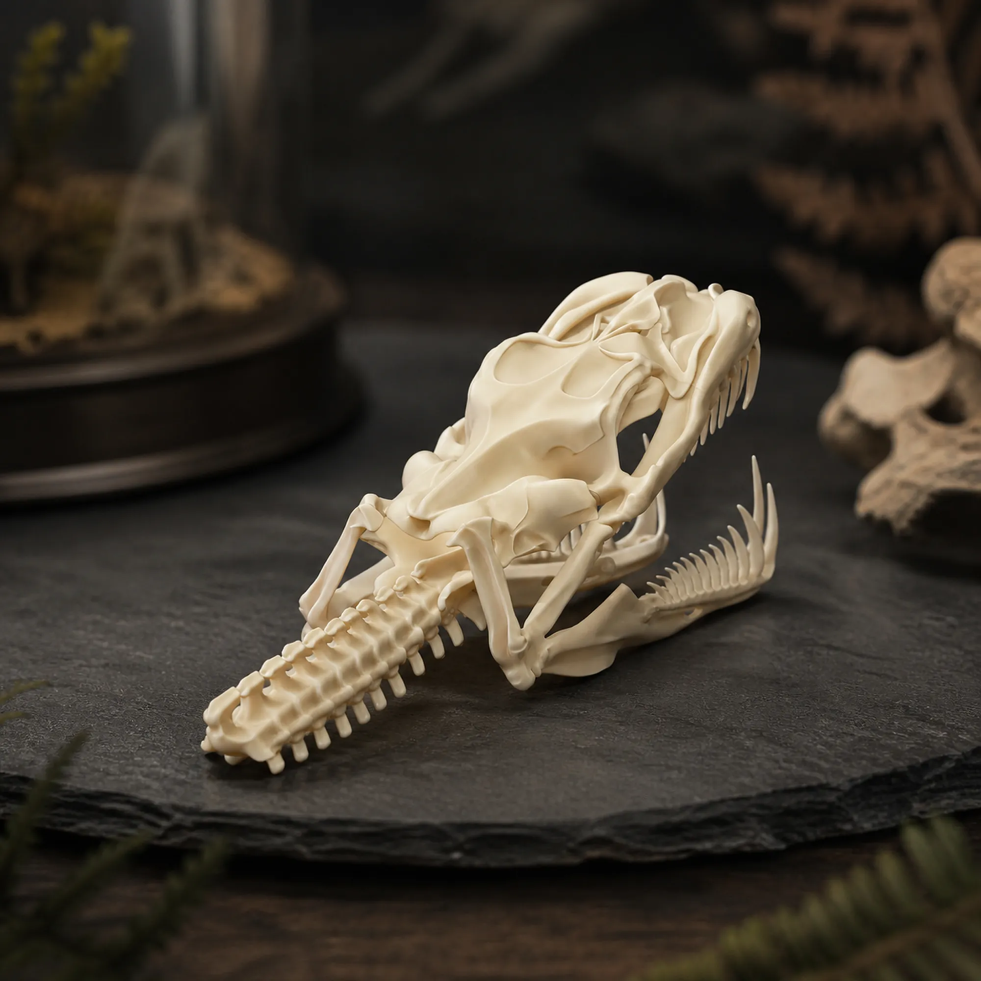 Green Tree Python Skull 3D Model .c4d .max .obj .3ds .fbx .stl .blend 