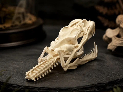 Green Tree Python Skull 3Dモデル