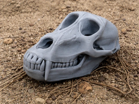 Hamadryas Baboon Skull 3D Model