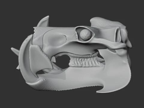 Hippidion Skull 3D Model