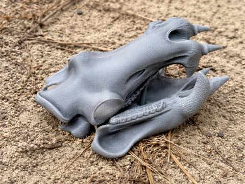Hippopotamus Skull 3D Modell