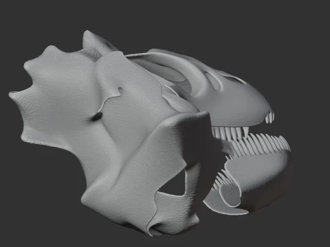 Antrodemus Skull 3D Model