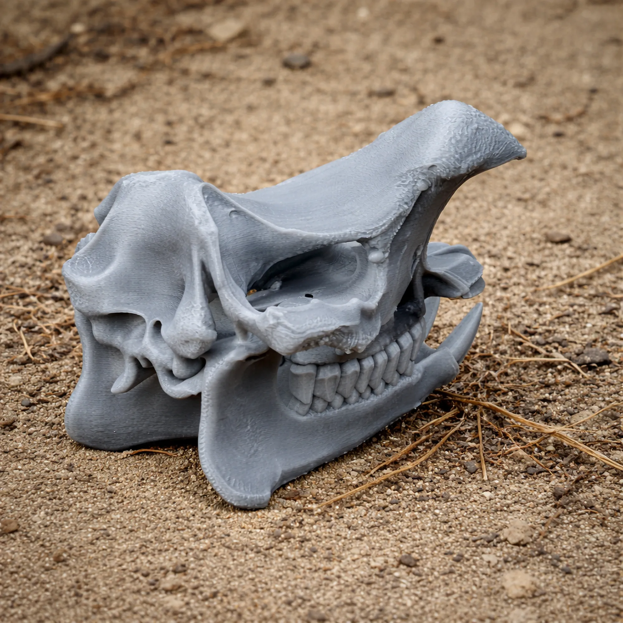 Javan Rhinoceros Skull 3D Model .c4d .max .obj .3ds .fbx .stl .blend 
