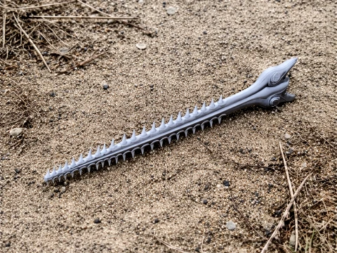 Largetooth Sawfish Skull Modelo 3D