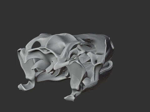 Leopard Gecko Skull 3D Model
