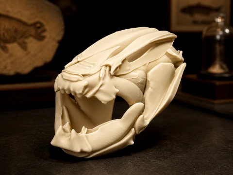 Lungfish African Skull Modelo 3D