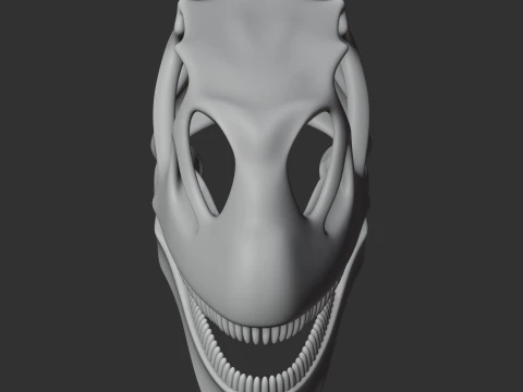 Mamenchisaurus Skull 3D Model