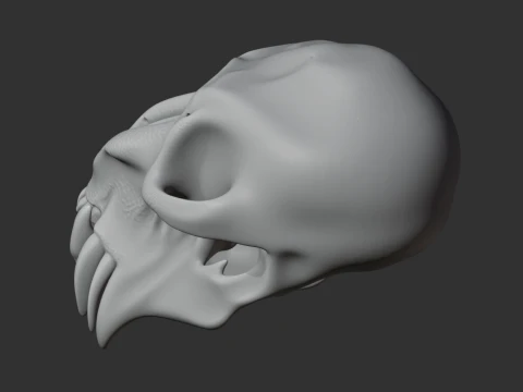Mandrill Skull 3D Model
