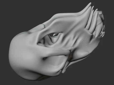 Mandrill Skull 3D Model