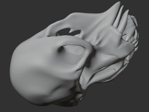 Mandrill Skull 3D Model