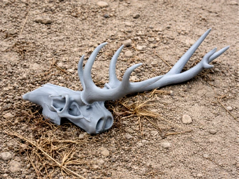 Marsh Deer Skull 3D Model