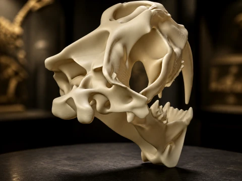 Megantereon Saber-tooth Skull 3Dモデル