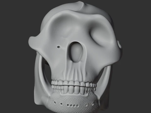 Meganthropus Skull 3D Model
