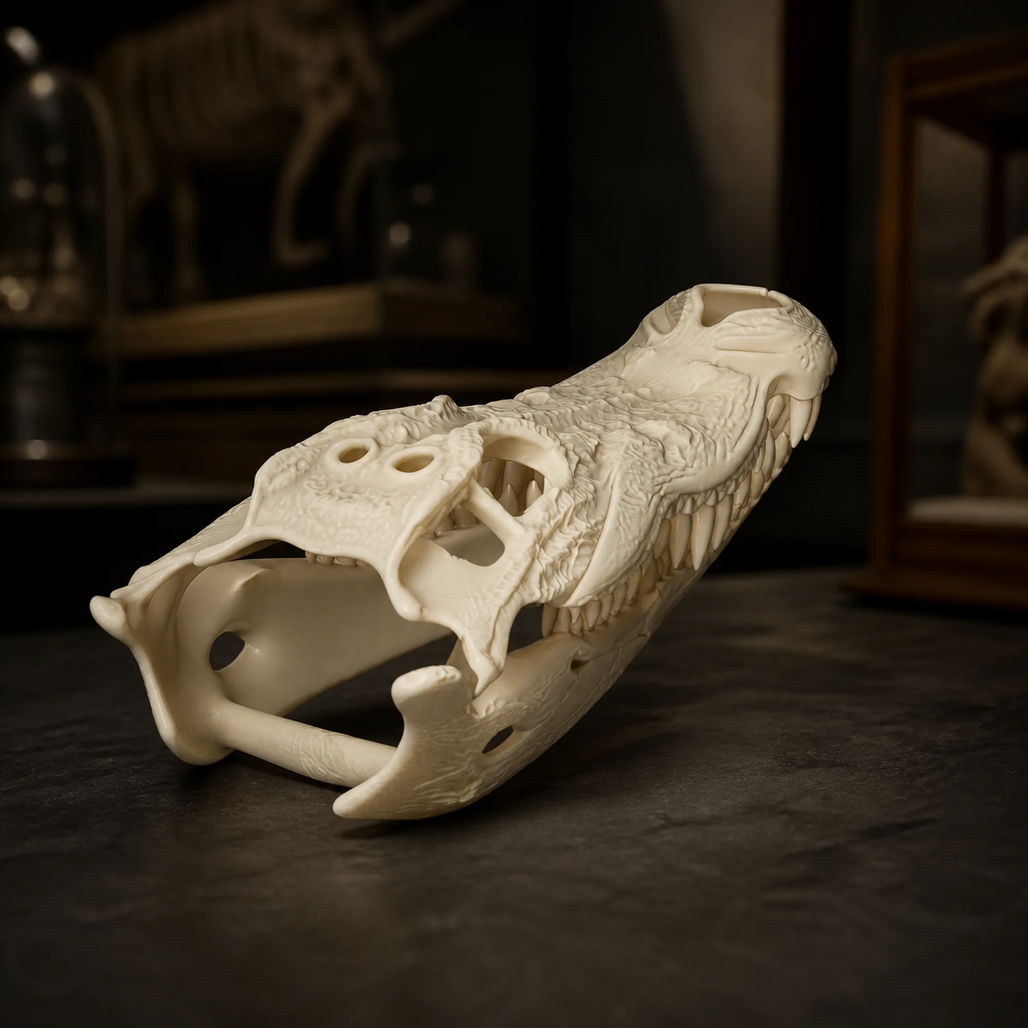 Mugger Crocodile Skull 3D Model .c4d .max .obj .3ds .fbx .stl .blend 