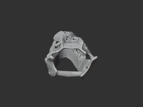 Mugger Crocodile Skull 3D Model