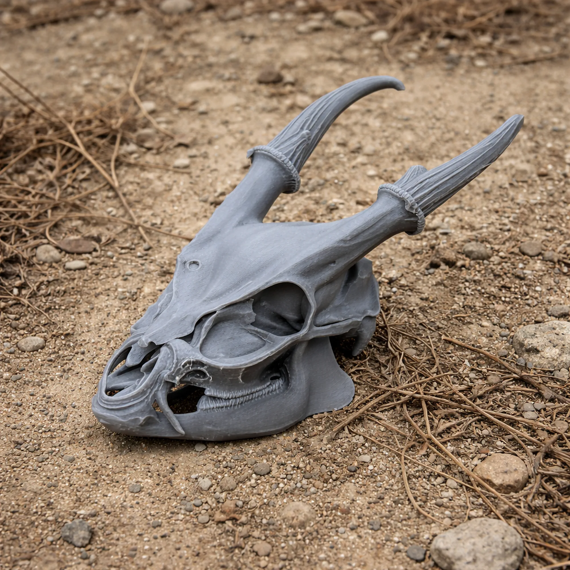 Muntjac Skull 3D Model .c4d .max .obj .3ds .fbx .stl .blend 