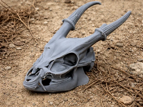 Muntjac Skull 3D Model