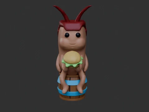 Cute Cockroach Character Figurine STL 3D Print Model 3D Print Model