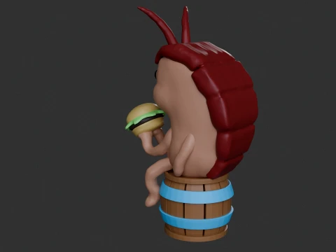 Cute Cockroach Character Figurine STL 3D Print Model 3D Print Model