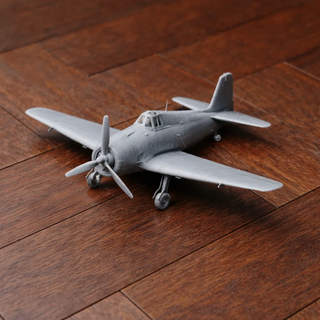 Hellcat Plane 3D Model .c4d .max .obj .3ds .fbx .stl .blend
