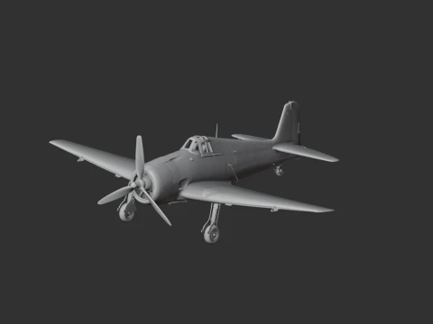 Hellcat Plane 3D Model