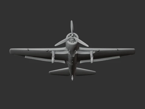 Hellcat Plane 3D Model