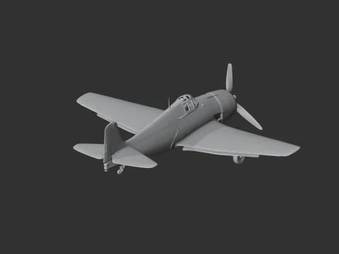 Hellcat Plane 3D Model