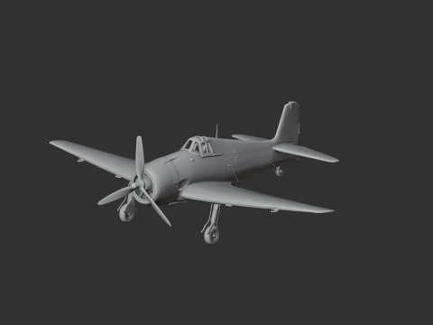 Hellcat Plane 3D Model