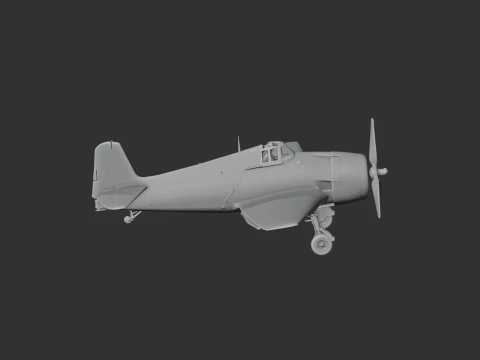 Hellcat Plane 3D Model