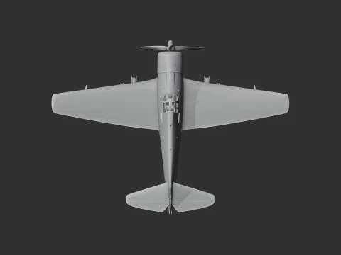 Hellcat Plane 3D Model