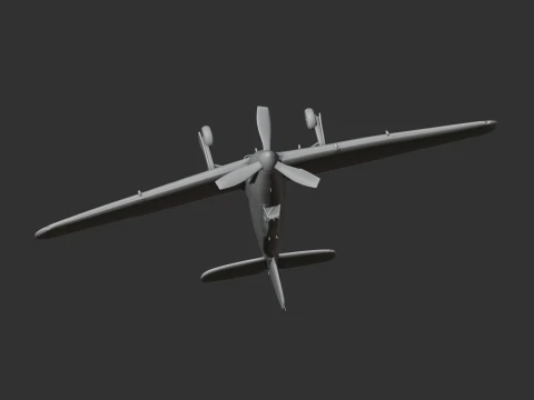 Furac&atilde;o Avi&atilde;o Modelo 3D