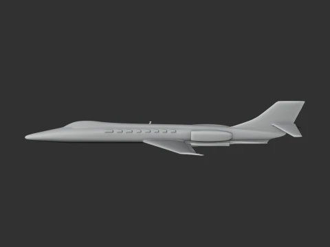 Avi&atilde;o Learjet Modelo 3D