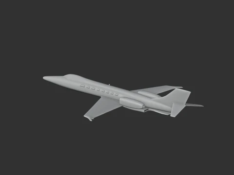 Avi&atilde;o Learjet Modelo 3D