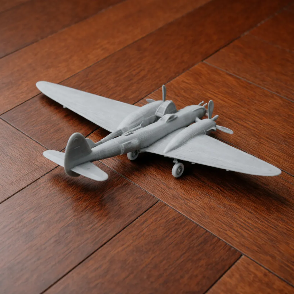 P-38 Lightning Plane 3D Model .c4d .max .obj .3ds .fbx .stl .blend 