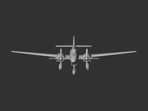 P-38 Lightning Plane 3D Model