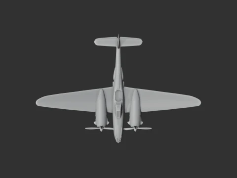 P-38 Lightning Plane 3D Model