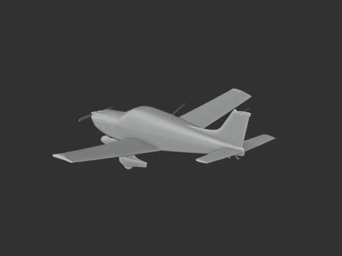 Piper Cherokee Plane 3D Model
