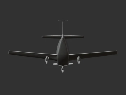 Piper Cherokee Plane 3D Model