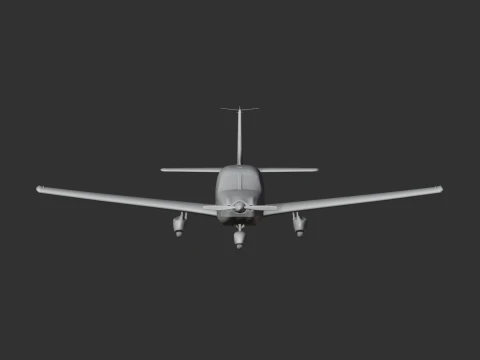 Piper Cherokee Plane 3D Model