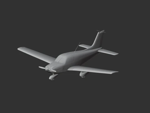 Piper Cherokee Plane 3D Model