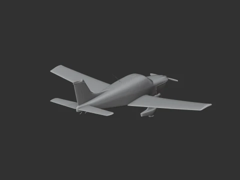 Piper Cherokee Plane 3D Model