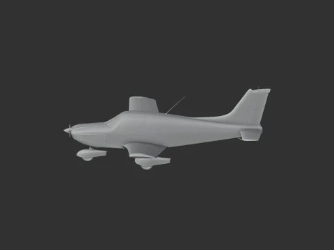 Piper Cherokee Plane 3D Model