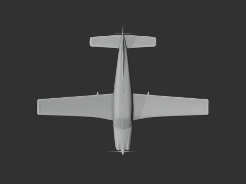 Piper Cherokee Plane 3D Model
